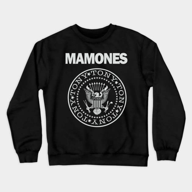 Tony Mamone (Mamones) Punk Band DOUBLE SIDED Crewneck Sweatshirt by Shirts with Words & Stuff